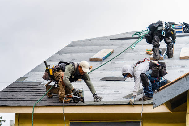 Professional Flat Roof Repair technician working in Geneva, WA
